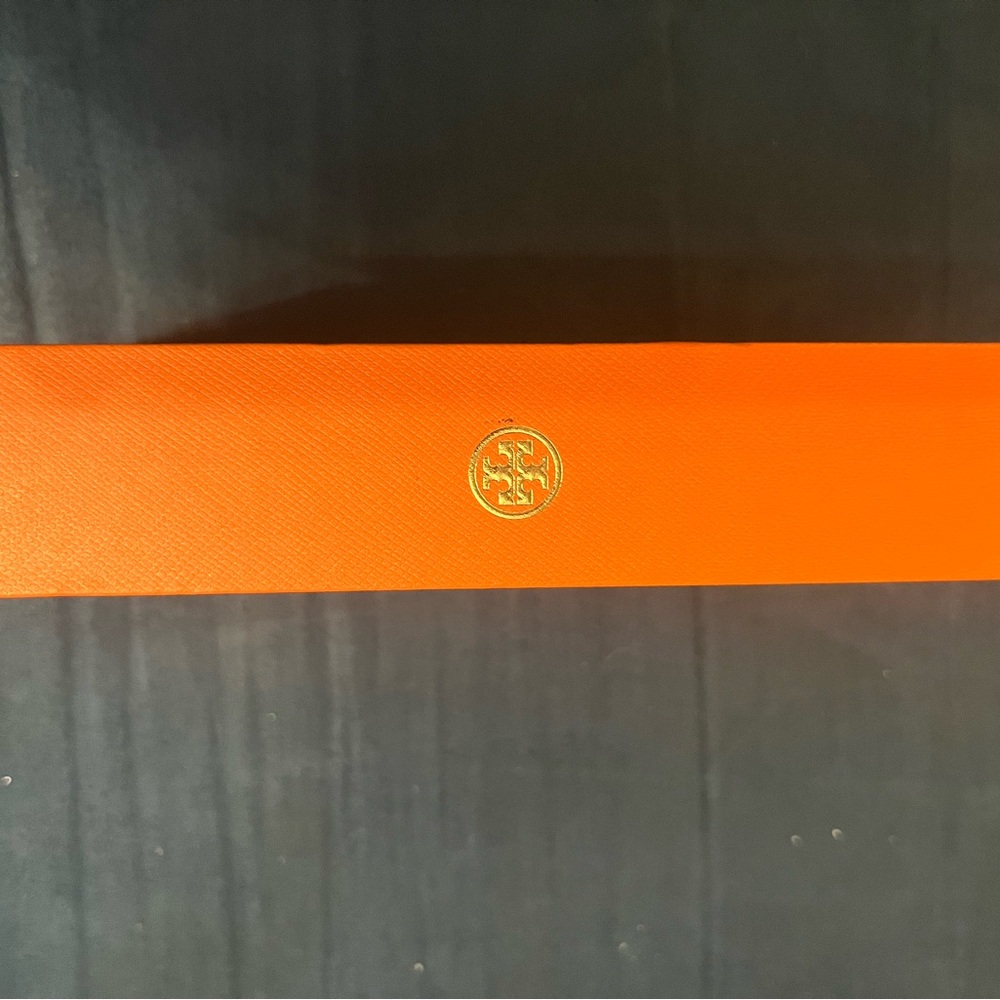 Tori Burch Brown Leather Watch Band with Gold Accents - Picture 6 of 8